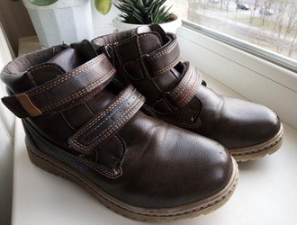 деми ботинки Чиполлино, коричневые, 35 размер, по стельке 21,5 см.
